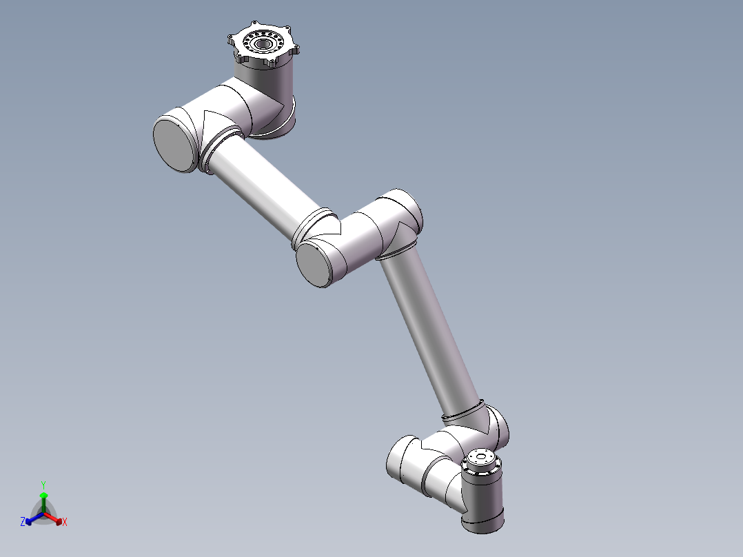 UR06机械臂6轴工业机器人正等轴测图