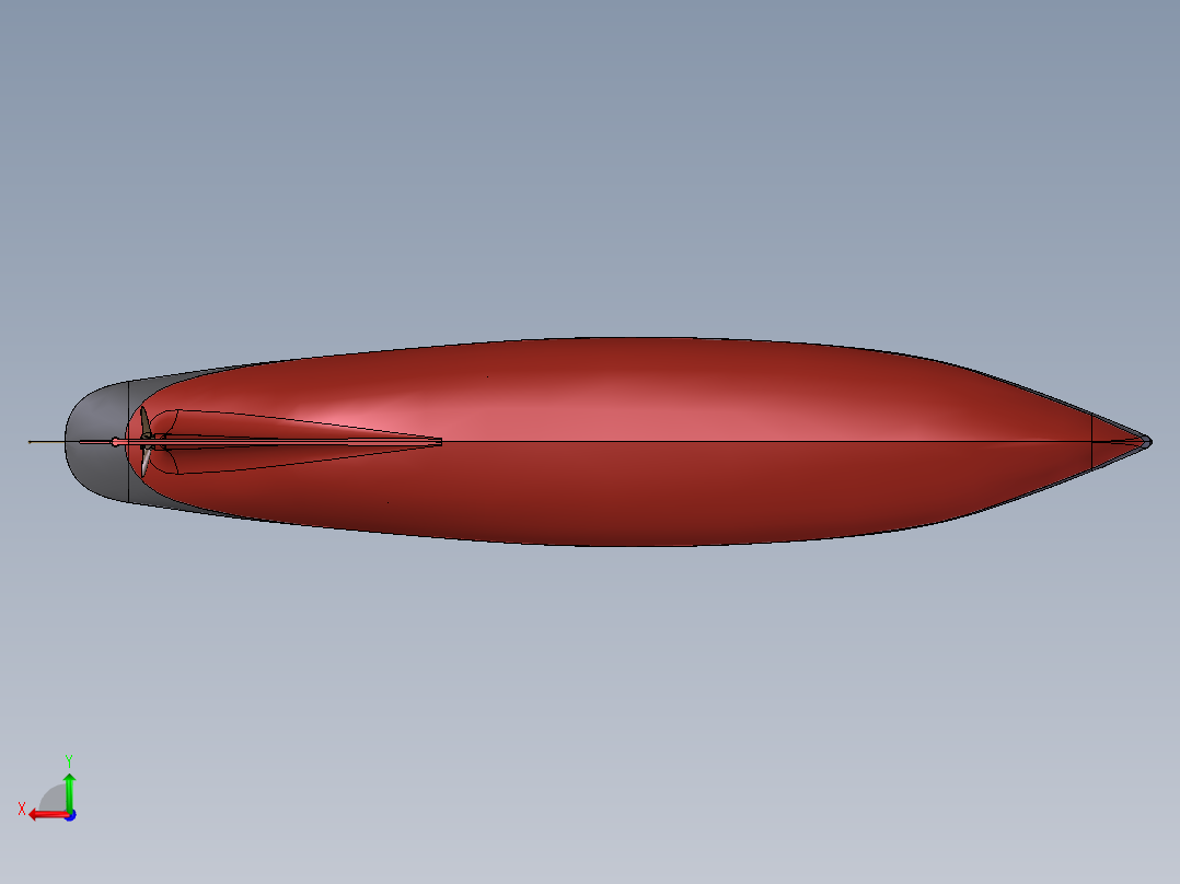 大货船  STP后视图