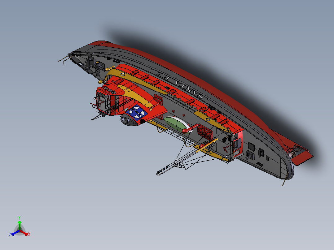 大货船  STP正等轴测图