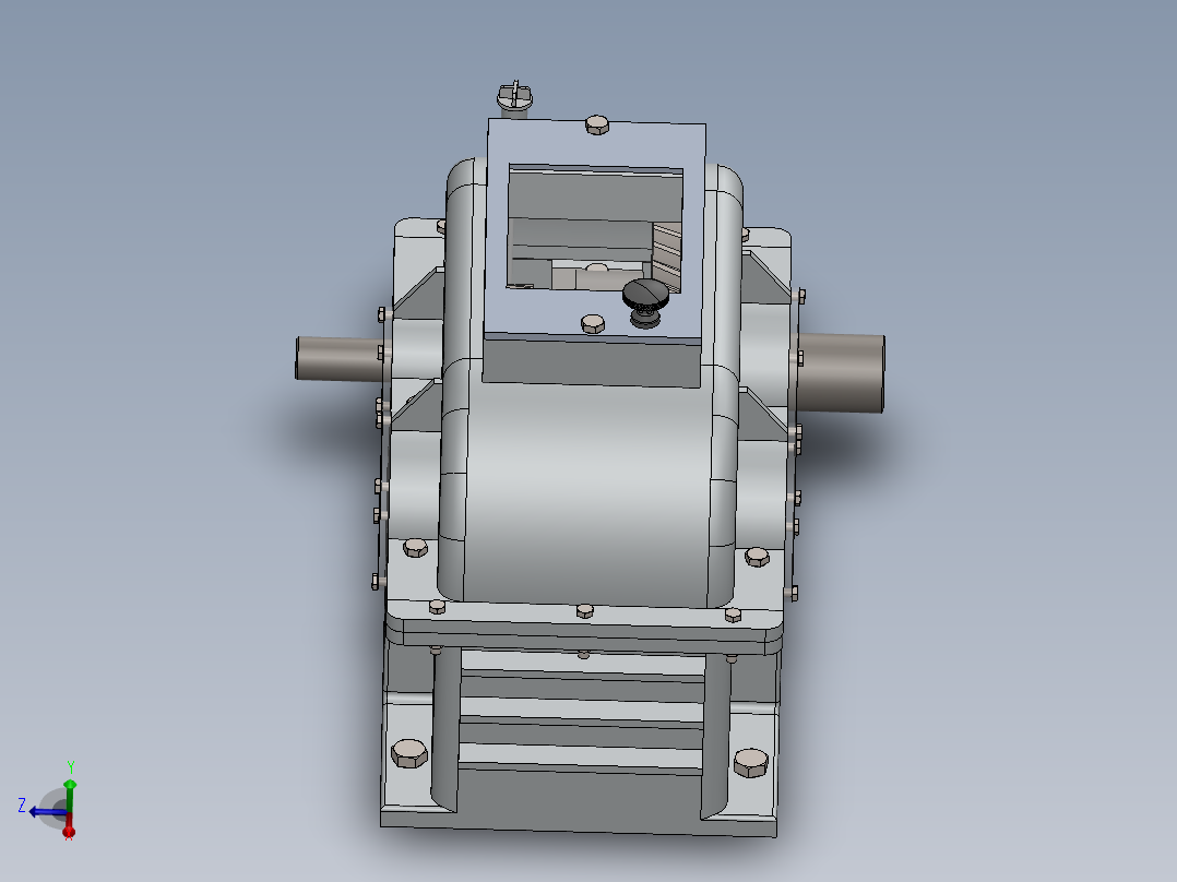 两级回复变速箱主视图