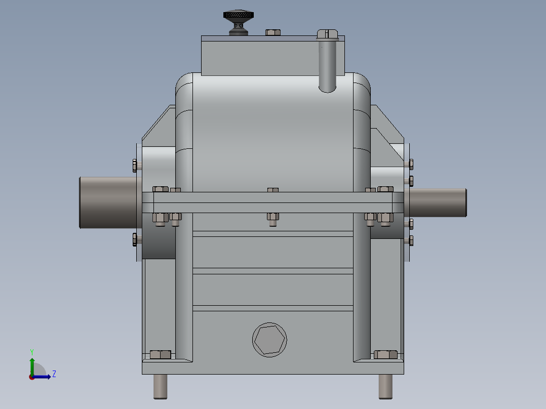 两级回复变速箱左视图