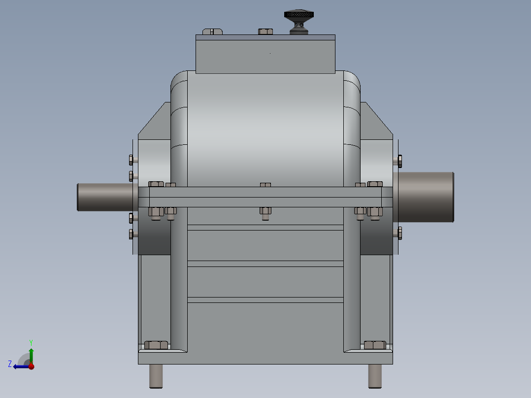两级回复变速箱右视图