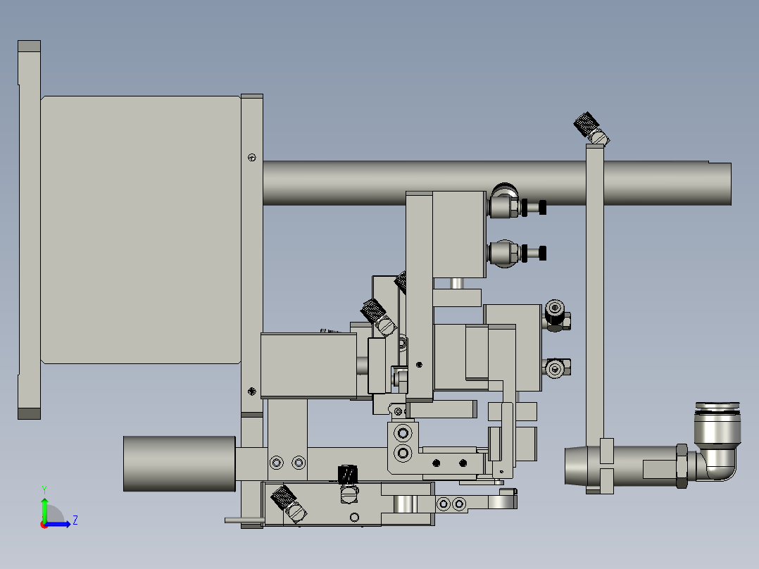 2018SOLIDWORKS1400Z剪棉线机构左视图