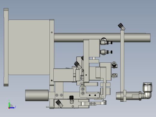 2018SOLIDWORKS1400Z剪棉线机构左视缩略图