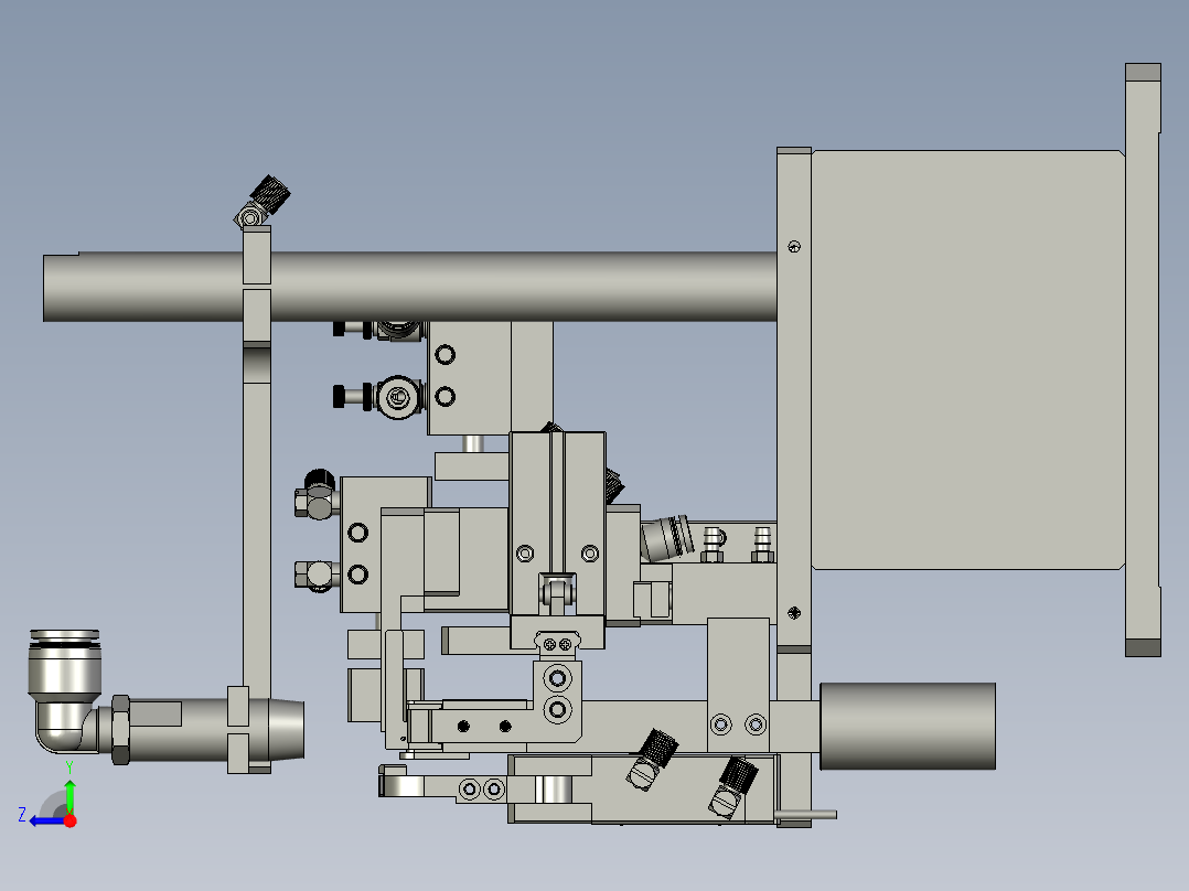 2018SOLIDWORKS1400Z剪棉线机构右视图