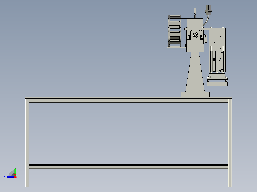 高精度在线贴标机器人平台右视图