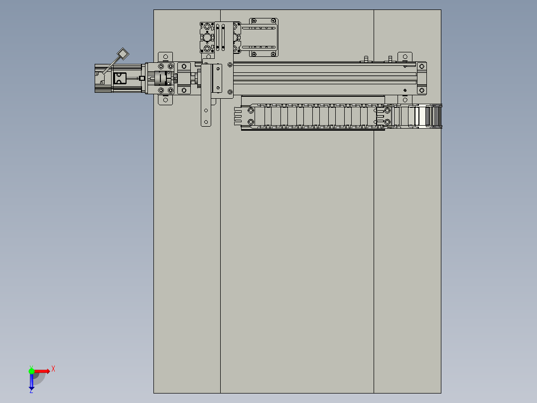 高精度在线贴标机器人平台俯视图
