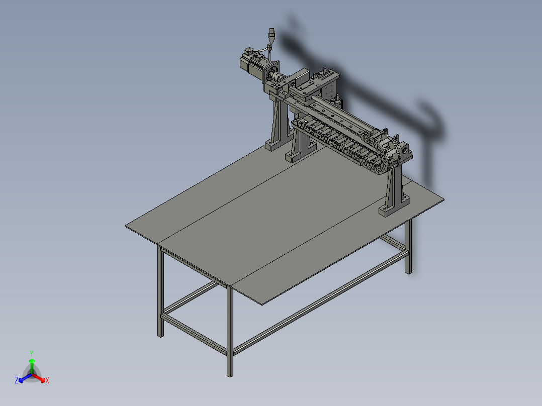 高精度在线贴标机器人平台正等轴测图