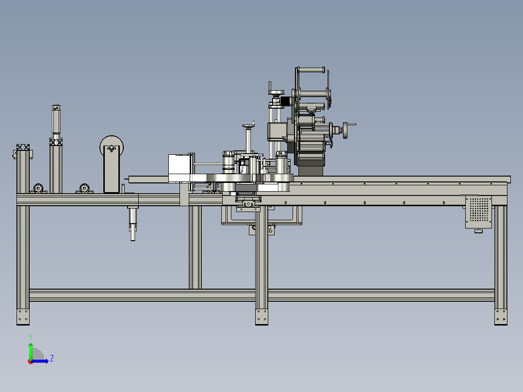 标签粘贴单元左视图