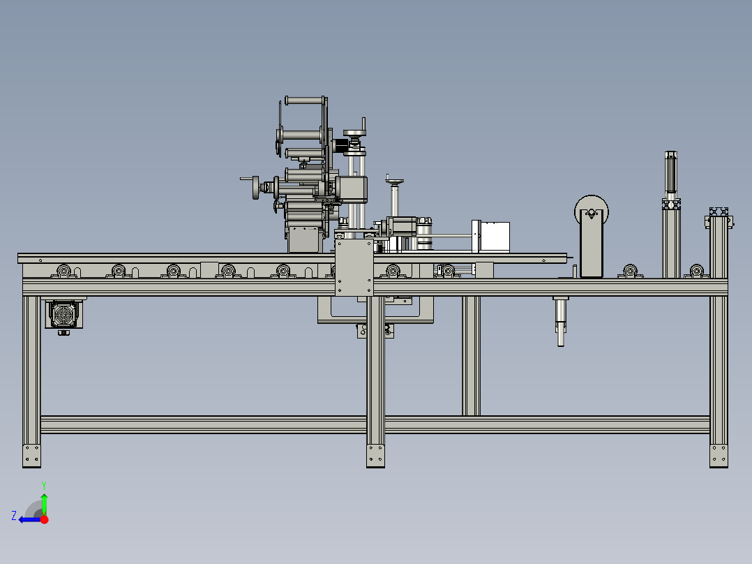 标签粘贴单元右视图
