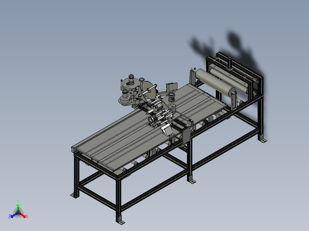 标签粘贴单元正等轴测图
