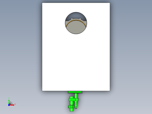 附壁式铸铁镶铜闸门DN1600前视缩略图