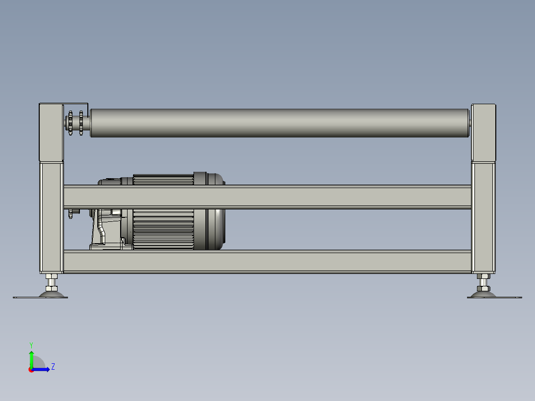 CCD15米滚筒线左视图