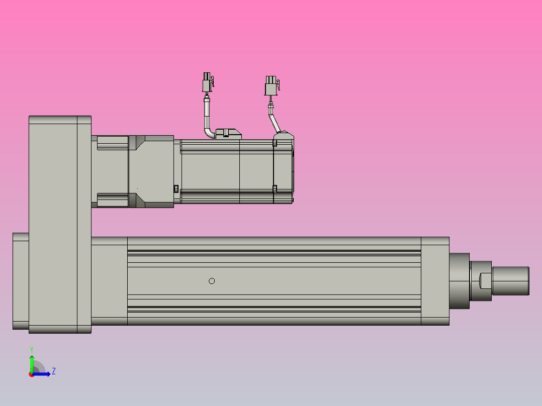 轻载电动缸TPA-ESR100-3210C-L200-MR-FB-W-P75-JX-C3左视图