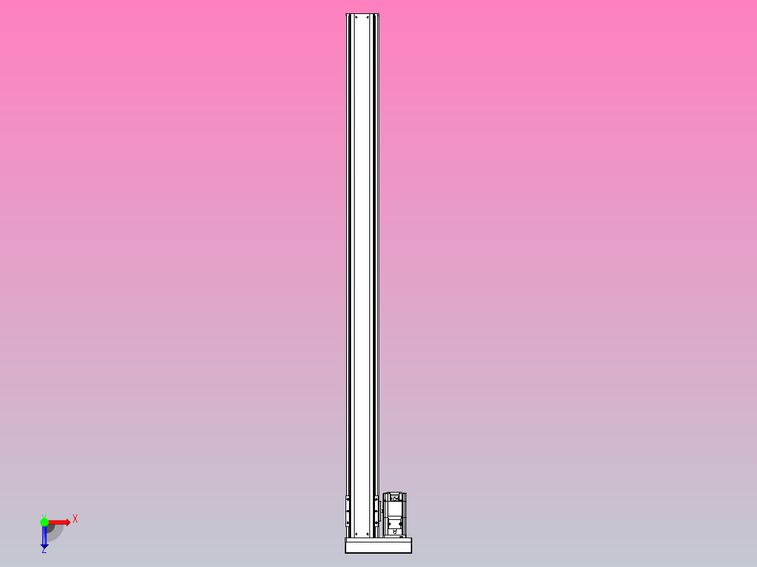 日规模组半封闭丝杆TPA-HNR-85S-1610-L1200-MR-Y-P20-N3俯视图