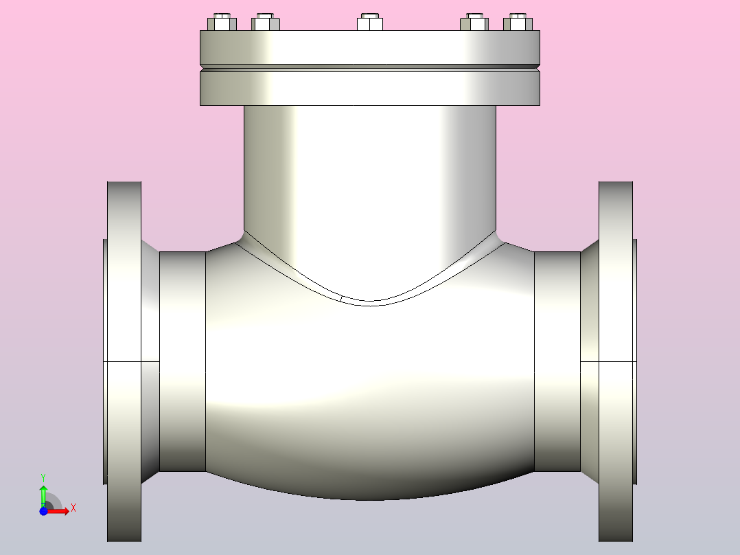 H44H旋启式止回阀[125]前视图