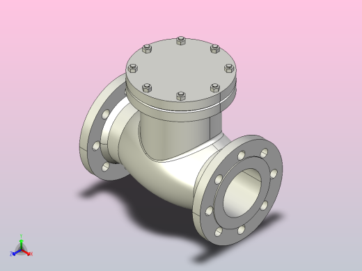 H44H旋启式止回阀[125]正等轴测缩略图