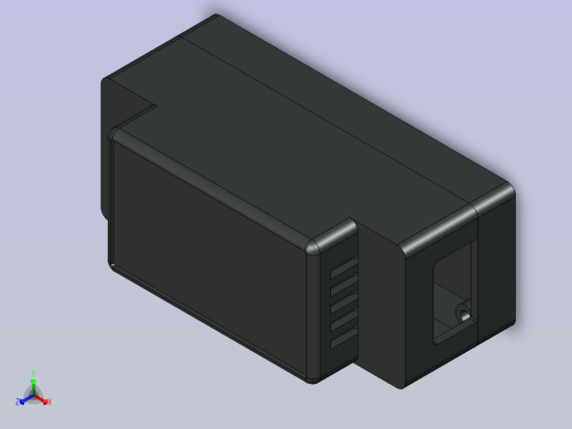 A0004824-AK-DR-79塑料DIN导轨外壳 工业控制外壳正等轴测缩略图