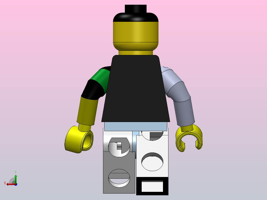 乐高迷你人后视图