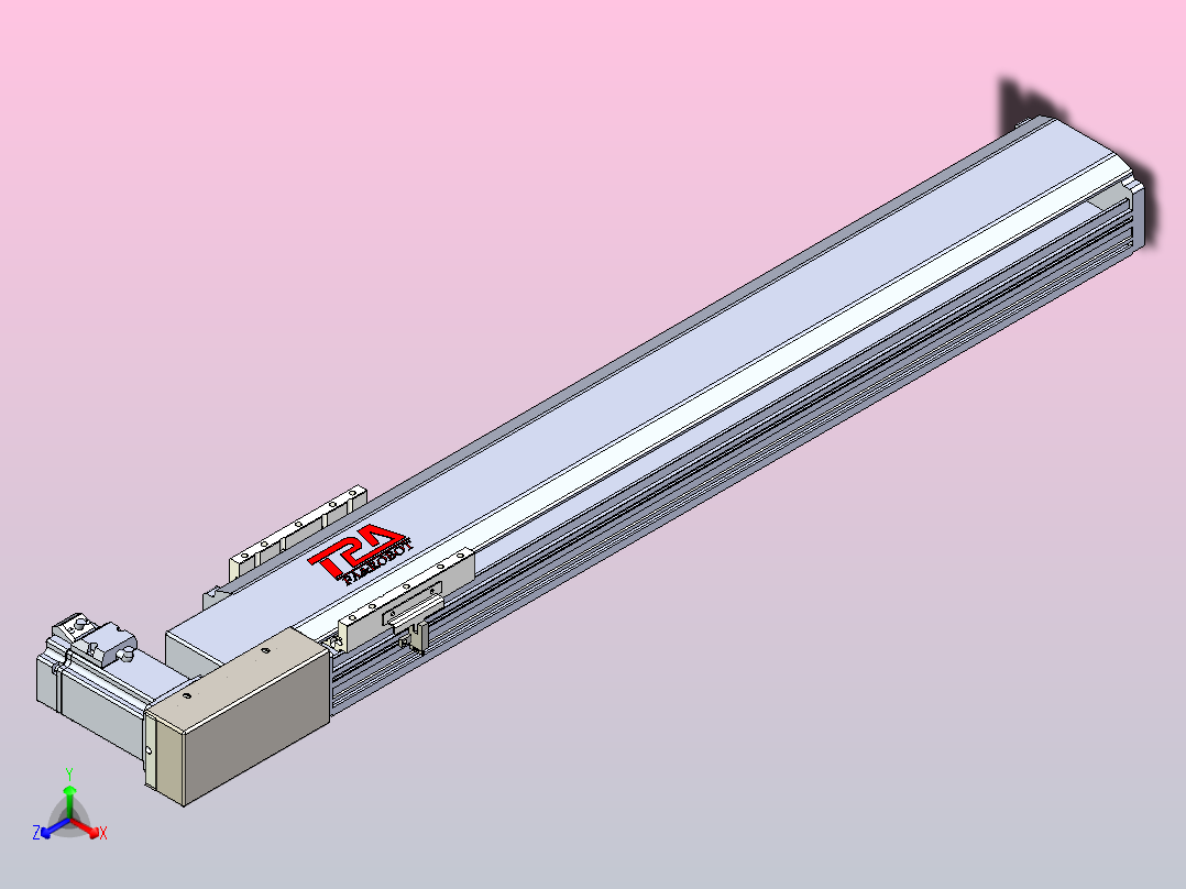 皮带直线轴半封闭可选导轨TPA-HNB-120D-110-L600-MR-C-P40-N3主视图