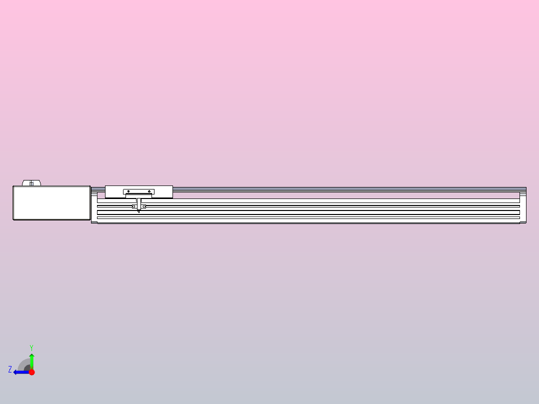 皮带直线轴半封闭可选导轨TPA-HNB-120D-110-L600-MR-C-P40-N3右视图