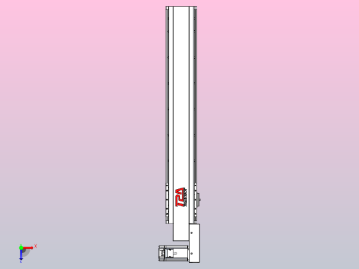 皮带直线轴半封闭可选导轨TPA-HNB-120D-110-L600-MR-C-P40-N3俯视缩略图