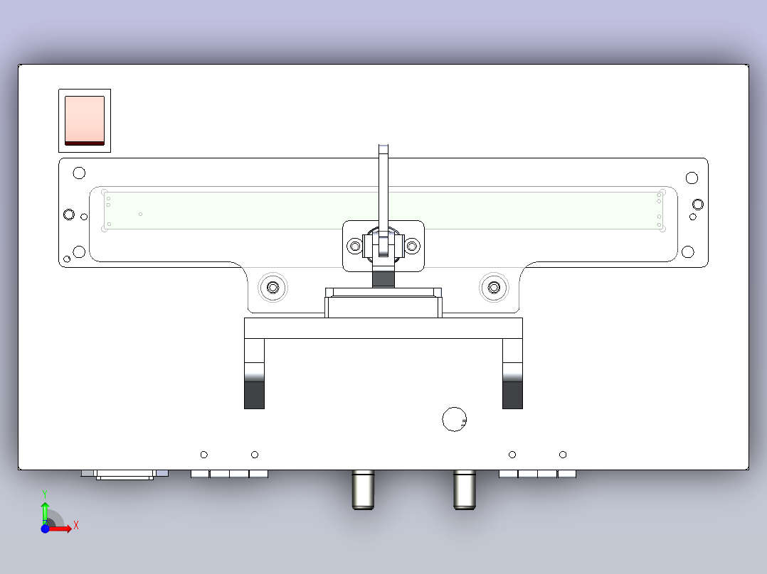 简易板卡测试治具3D图纸前视图