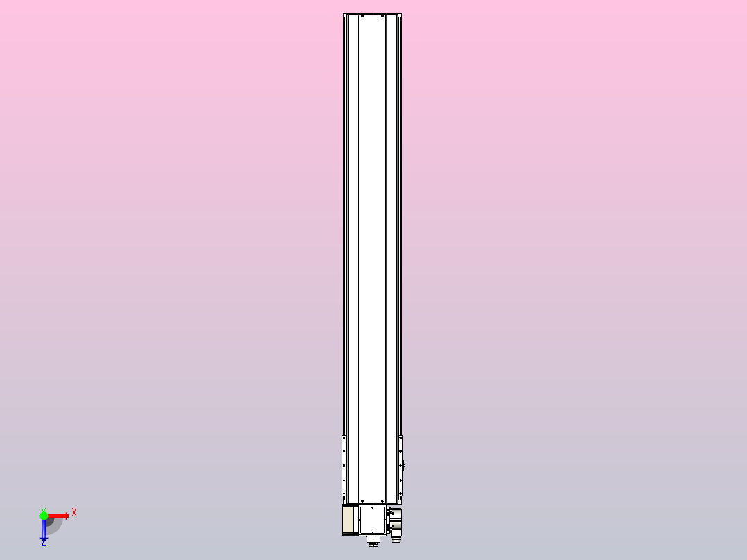 皮带直线轴半封闭可选导轨TPA-HNB-220D-176-L1450-LP-Y-P1K-N3俯视图