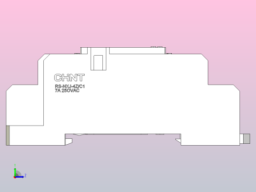 42种正泰继电器3D模型左视缩略图