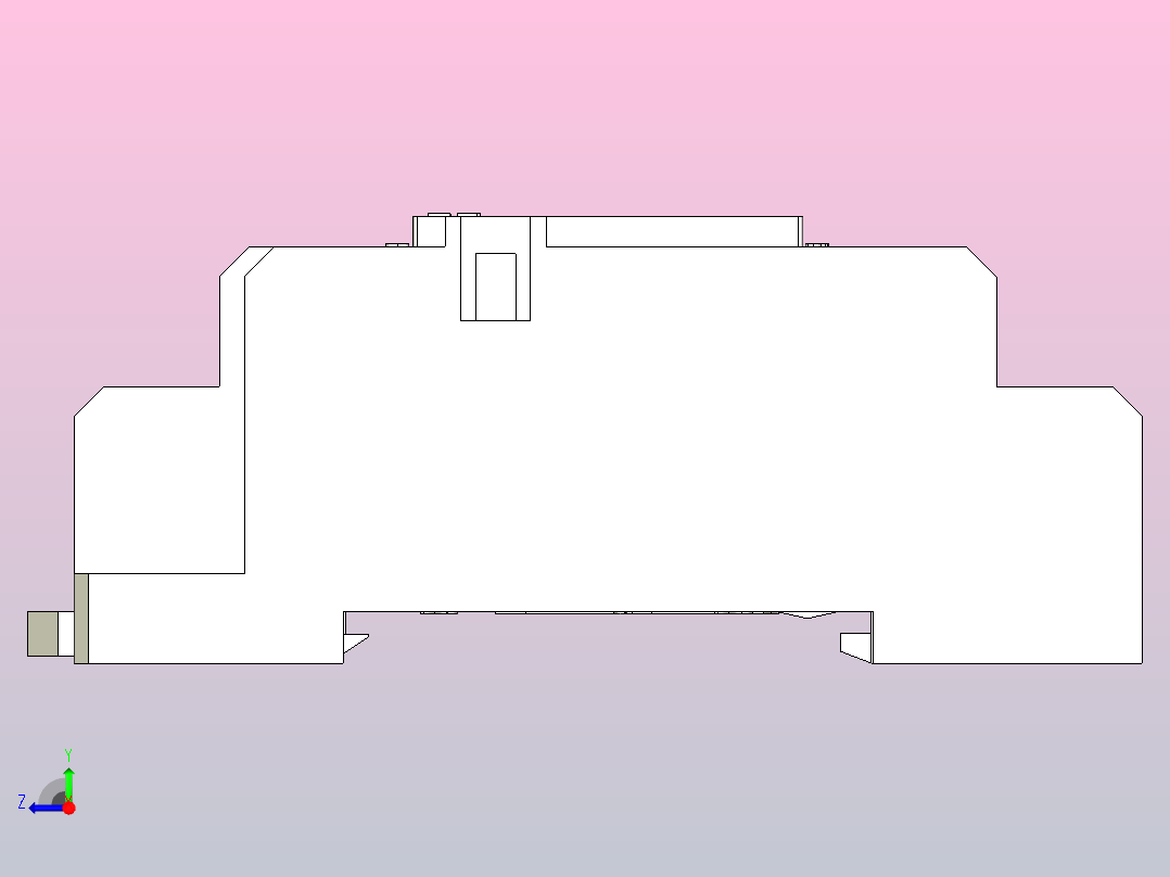 42种正泰继电器3D模型右视图