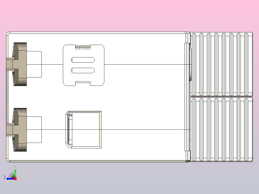 NU5-II 20-40-65 1P&amp;N电涌保护器三维模型202405右视缩略图