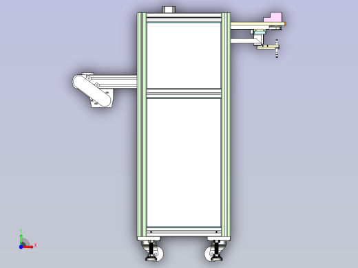 非标皮带输送机接料3D图前视缩略图