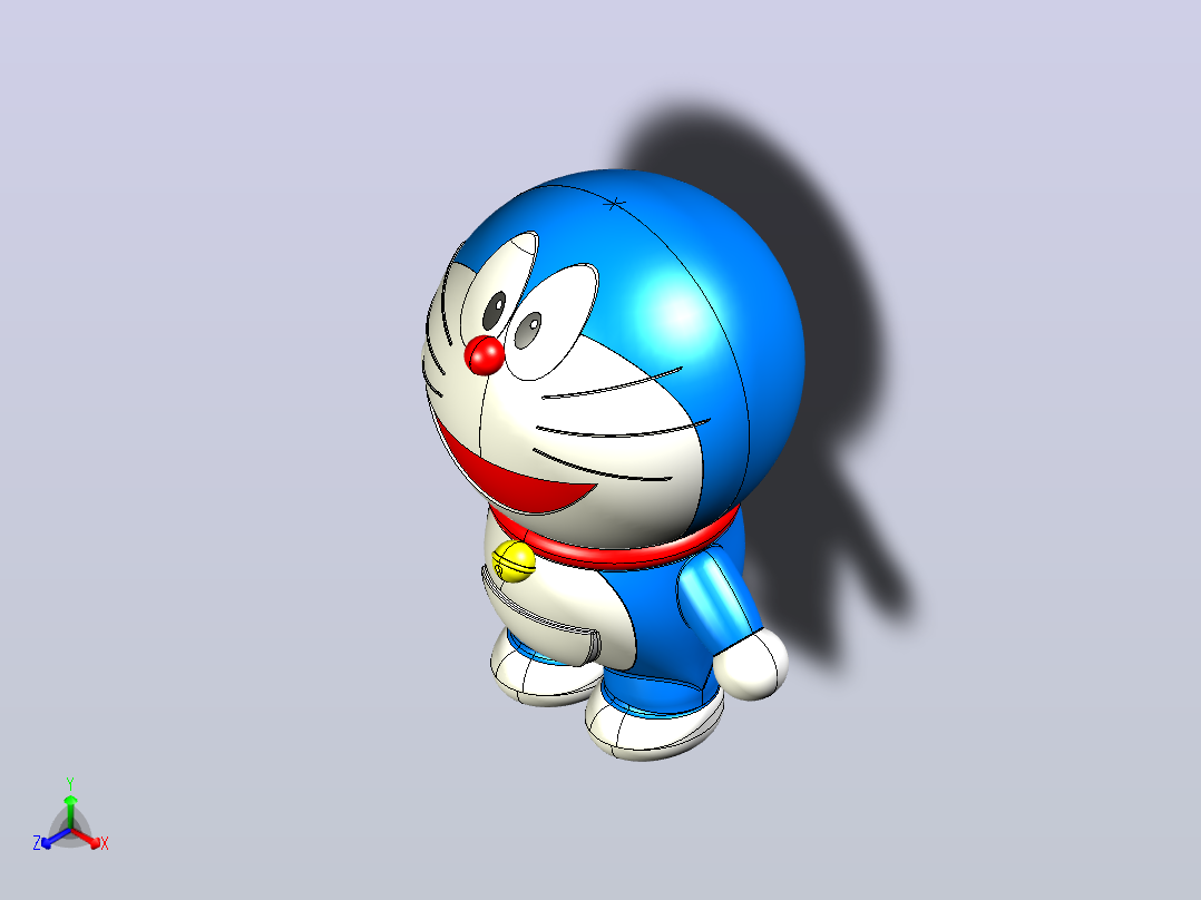 哆啦A梦 3D模型主视图