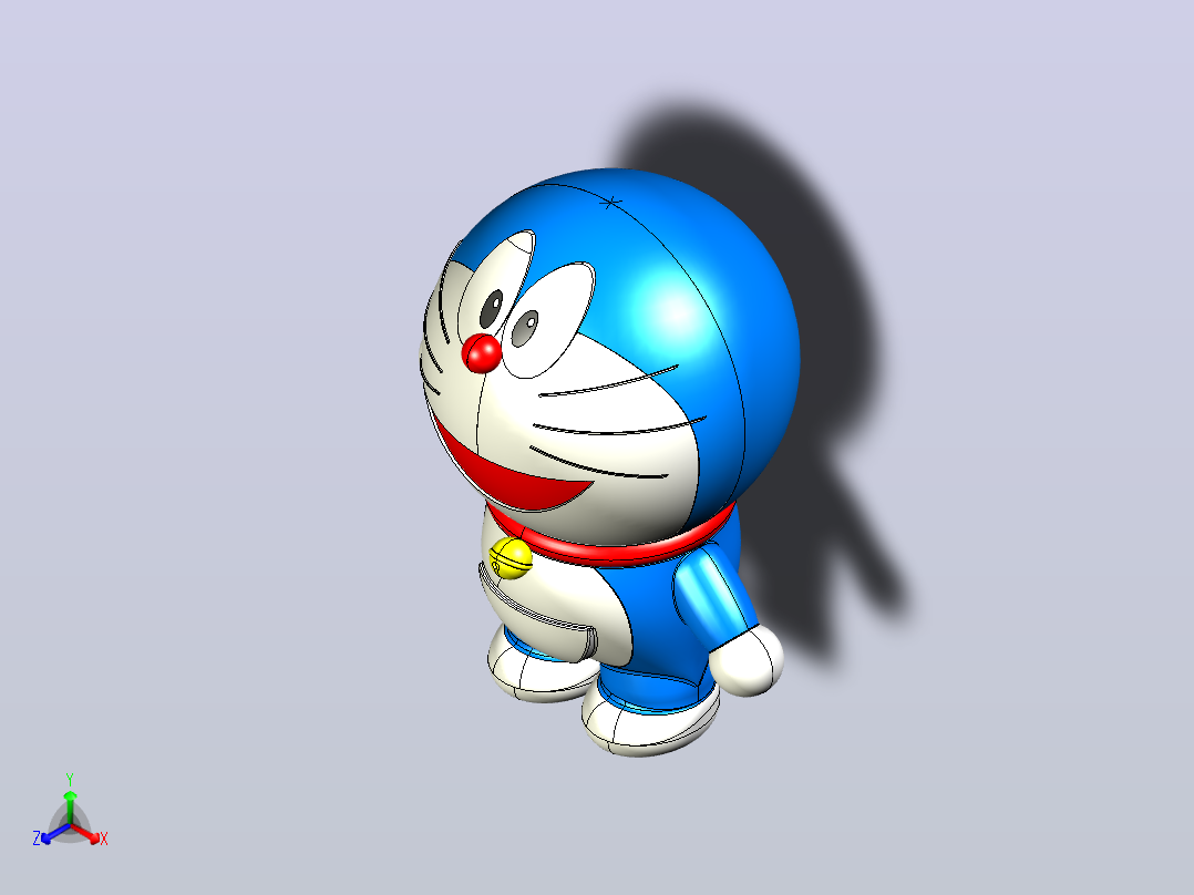 哆啦A梦 3D模型正等轴测图