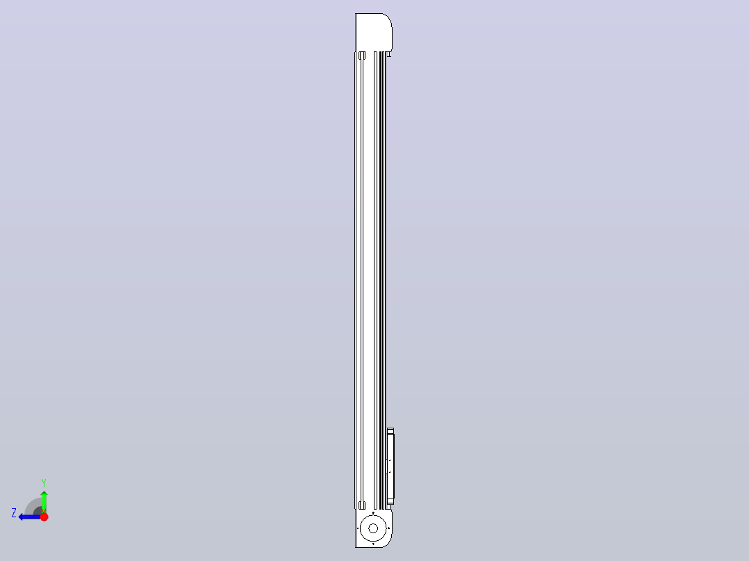 带式直线轴半闭式TPA-ONB-120-256-L1250-DR-J90-N3右视图