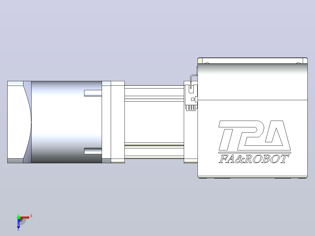 带式直线轴半闭式TPA-ONB-120-256-L1250-DR-J90-N3俯视图