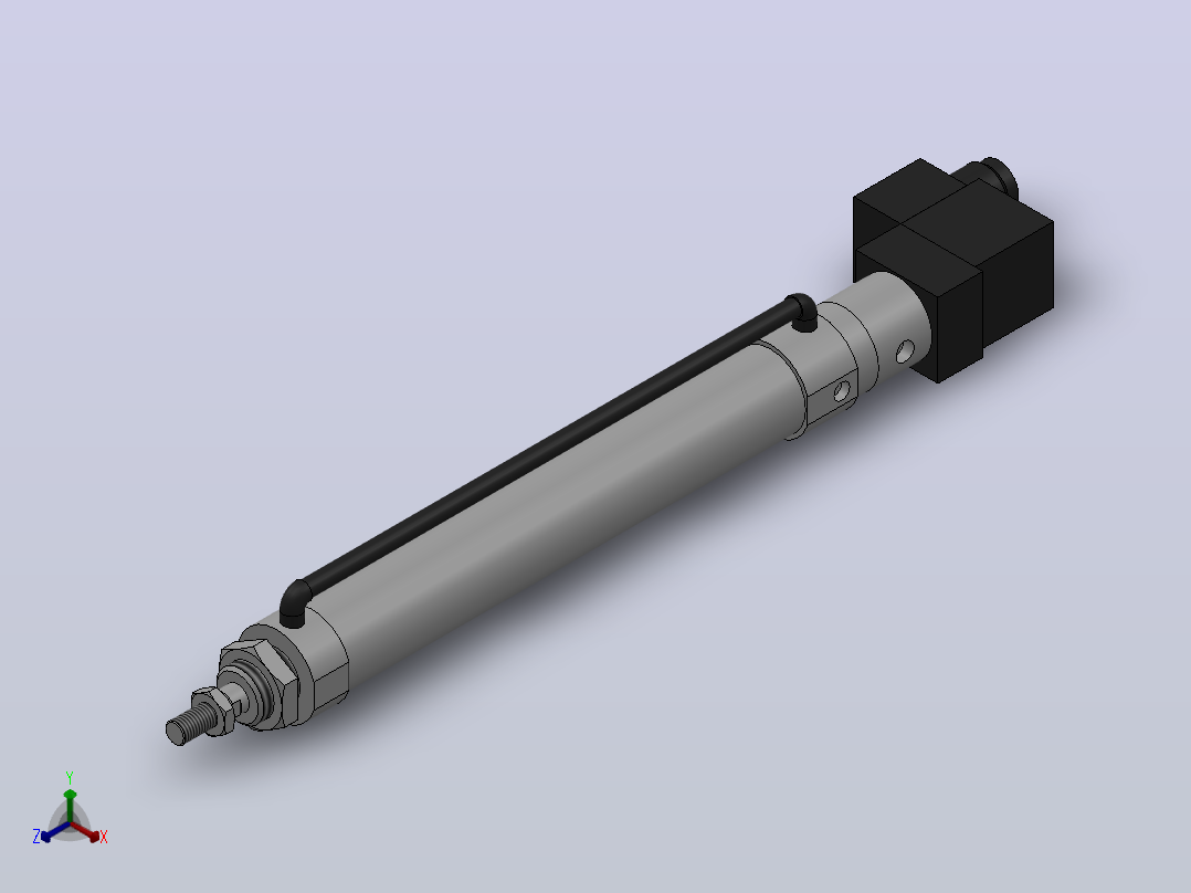10Y-2V系列无给油润滑气缸(带阀型)[10Y-2VSD32N200A8-SD]主视图