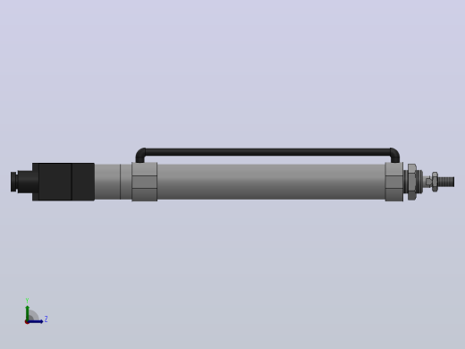 10Y-2V系列无给油润滑气缸(带阀型)[10Y-2VSD32N200A8-SD]左视缩略图
