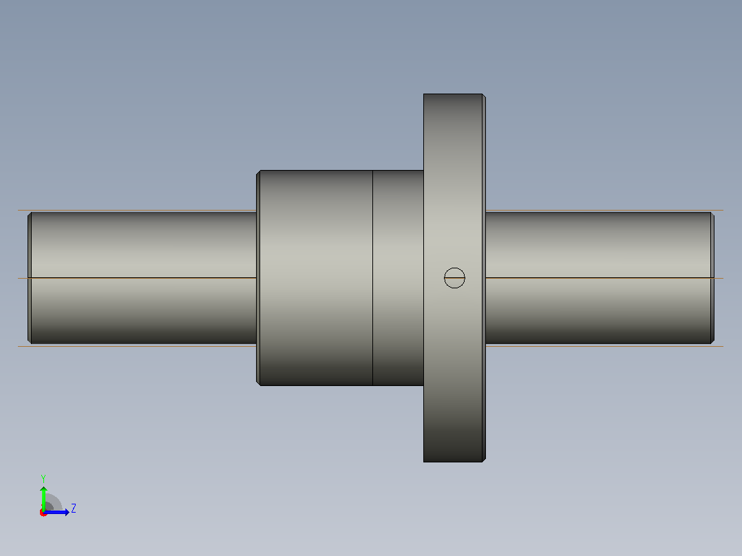 FF4008-3滚珠丝杆3D模型左视图