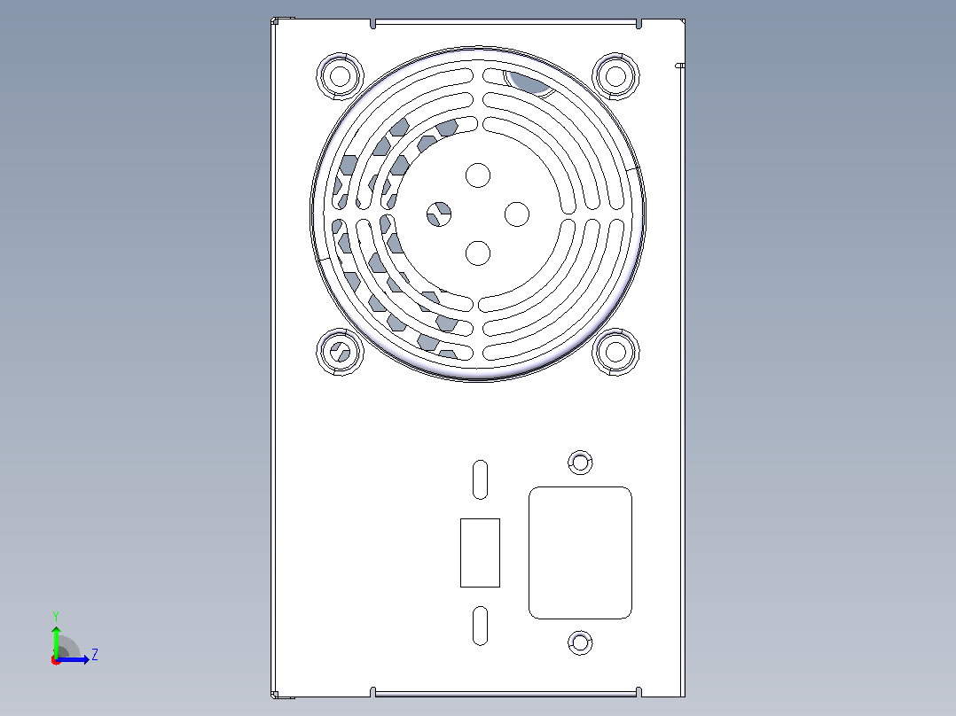 Catia 机箱钣金左视图