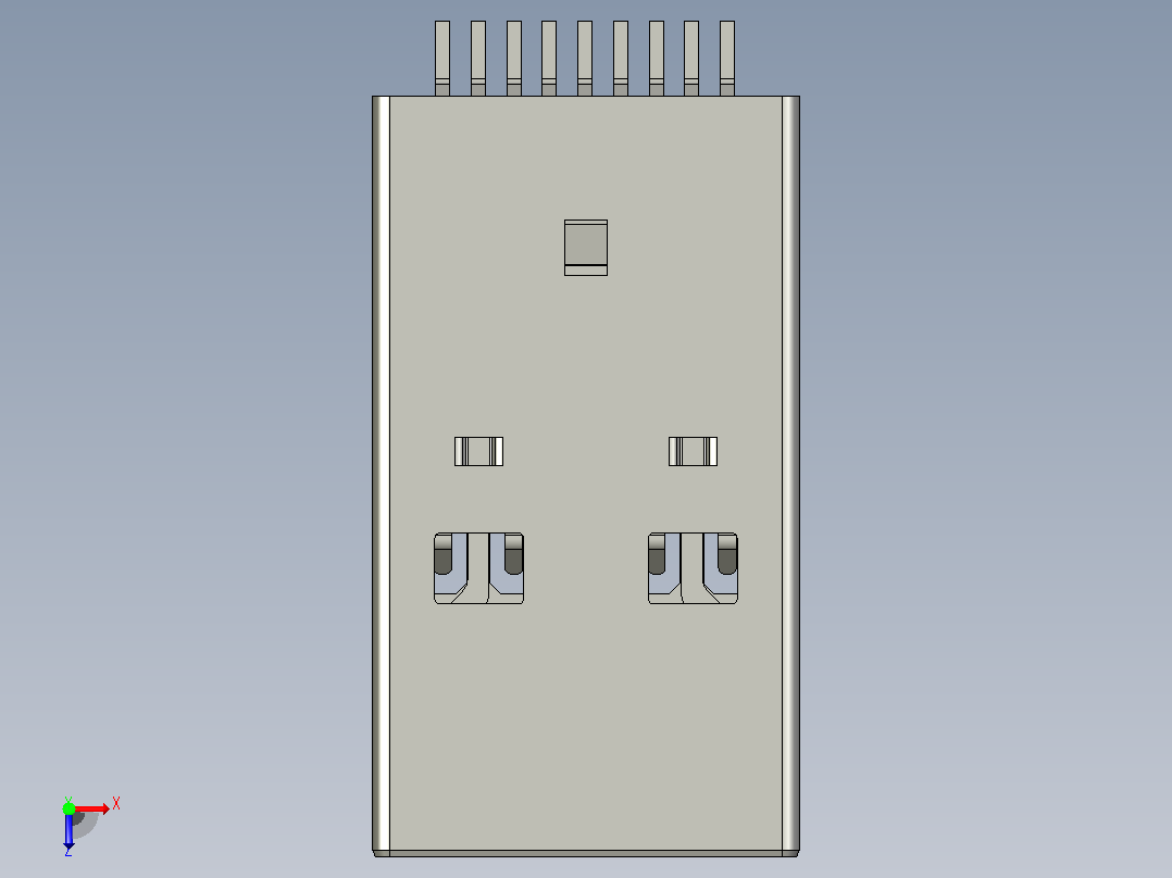 USB插头俯视图