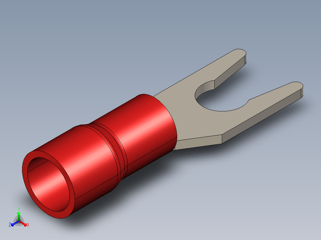 接线端子snap-spade-terminal-6-red-1 3 STP SW正等轴测图