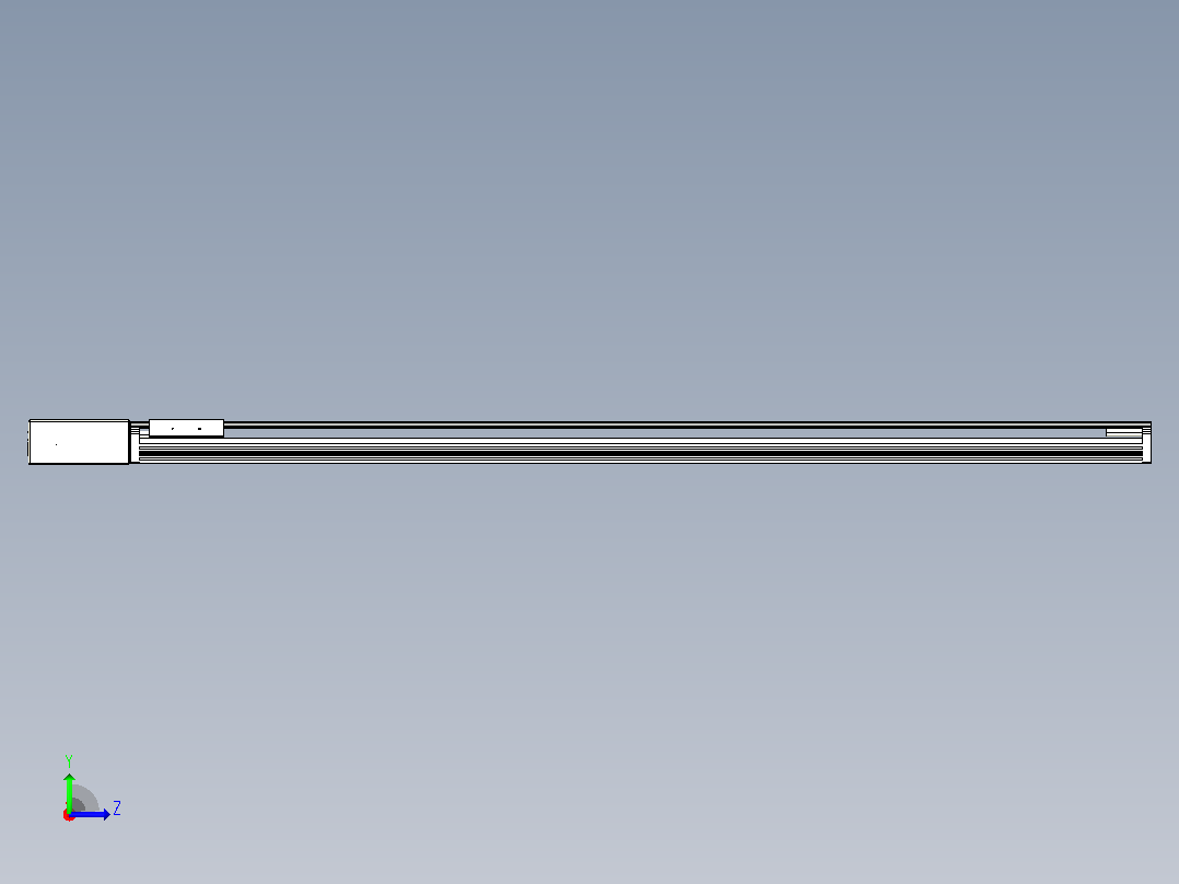 皮带直线轴半封闭可选导轨TPA-HNB-105D-90-L1300-MR-C-P20-N3左视图