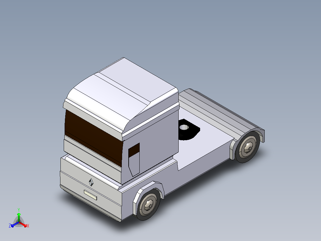 SOLIDWORKS 制造的卡车主视图