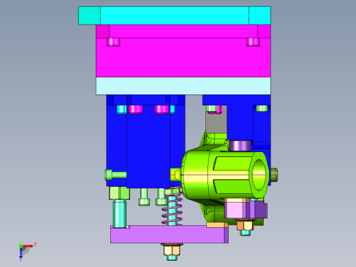 卧式加工中心夹具俯视缩略图