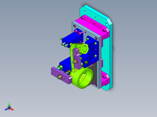 卧式加工中心夹具正等轴测缩略图