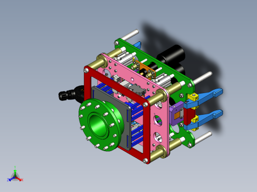 机器人抓手瓶子容器和瓶夹子 step