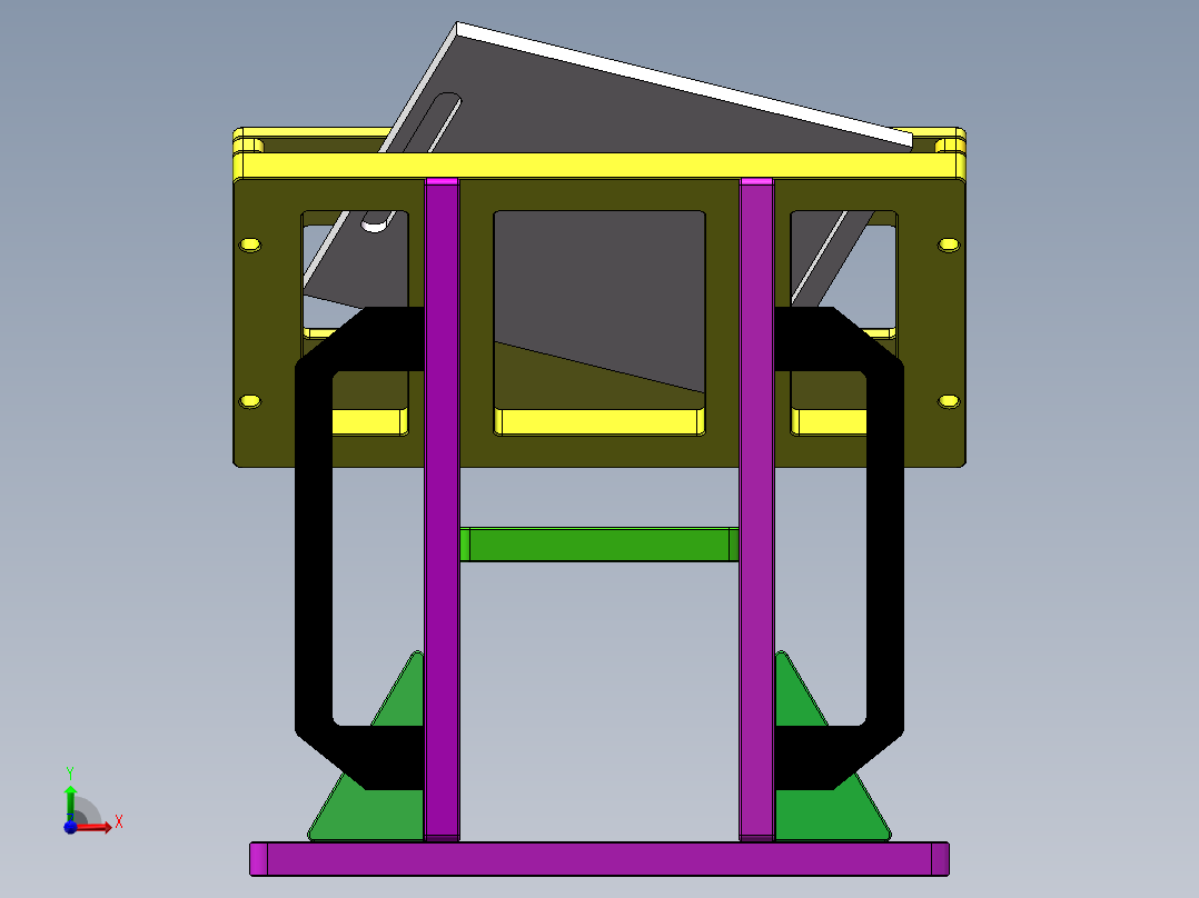 平面度检测夹具 sw2016可编辑前视图