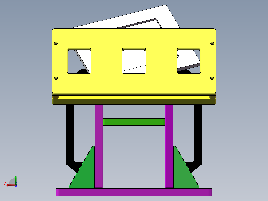 平面度检测夹具 sw2016可编辑后视图