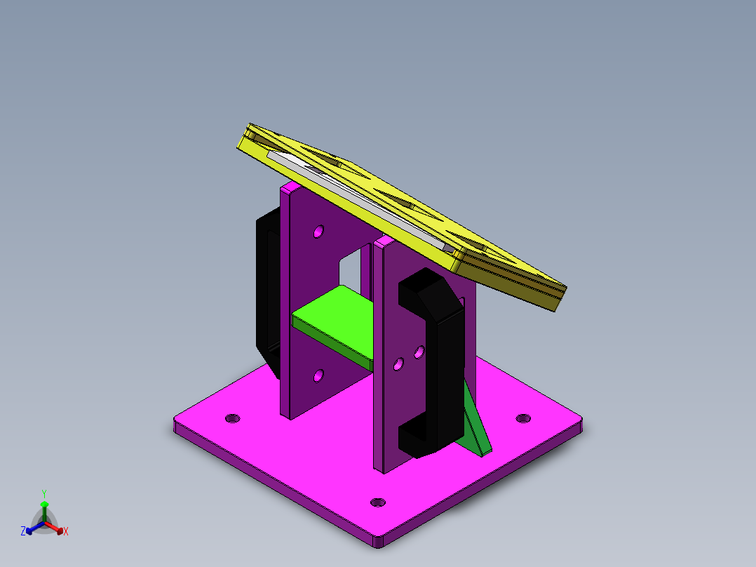 平面度检测夹具 sw2016可编辑正等轴测图